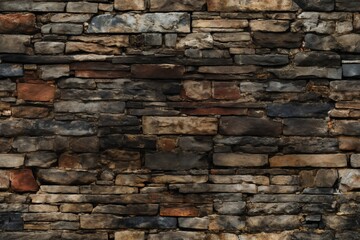 old brick wall brown color for background or texture