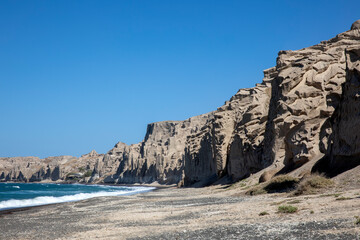 Santorini - Greece - May 17, 2024: Vlychada beach, Santorini, Cycladic Islands, Greece.