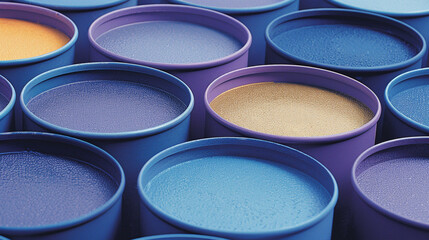 Fototapeta premium Macro shot on paint buckets
