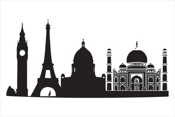 Fototapeta premium Landmarks, Series, Architecture, Travel, Tourism, Global, Iconic, Famous, Monuments, Cityscape, Skyline, Destinations, Heritage, Cultural, Historical, Buildings, Structures, Landscapes, Urban,