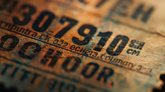 Close-up of a ticket with a barcode and seat number