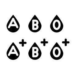 Blood Types Vector Glyph Icon Design