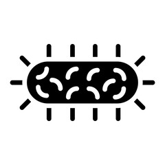 Bacterium Vector Glyph Icon Design