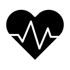 Cardiology Vector Glyph Icon Design