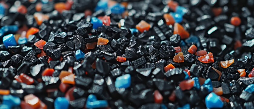 Panoramic close-up, high detail scan of thermoplastic elastomer material, Generative AI