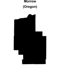 Morrow County (Oregon) blank outline map