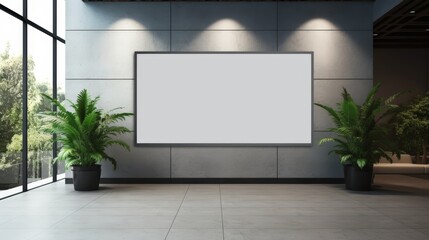 Blank Canvas in Modern Lobby Interior