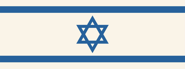 National flag of Israel. Vector illustration.