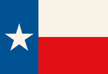 Naklejka premium Flag of Texas, vector illustration.