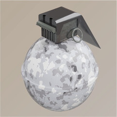 grenade 3d vector