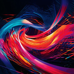 Colorful Abstract Wave Artwork