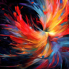 Colorful Abstract Blossom Artwork