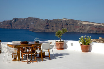 Santorini - Greece - May 17, 2024: Oia village, Santorini, Cycladic Islands, Greece.