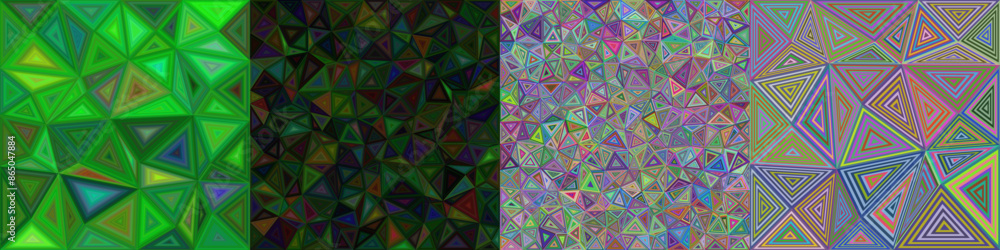Poster abstract triangle polygon background set