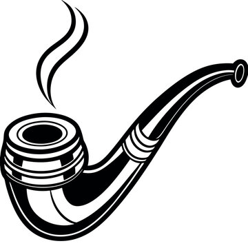recommend clip art: Black-only silhouette of a smoking pipe
                    