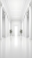 Obraz premium 3d render of a corridor with columns HD 8K wallpaper Stock Photographic image
