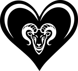 Black heart graphic plus 12 zodiac signs