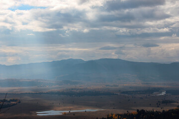fog over the mountains