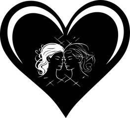 Black heart graphic plus 12 zodiac signs