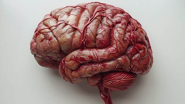 a close up of a brain