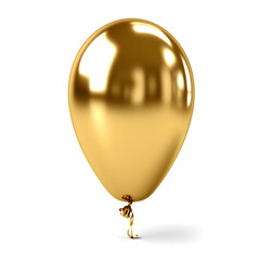 Golden Mylar Party Balloon