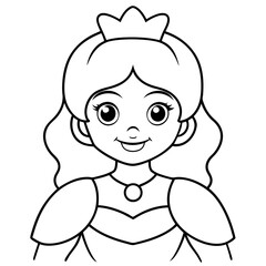 Princess Coloring Page for kids, Kids Drawing, Princess with different Pose