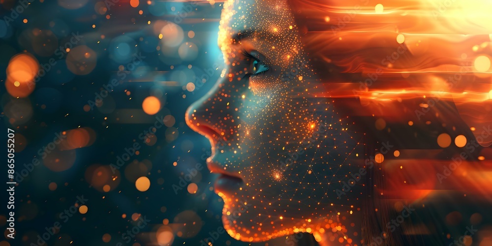 Poster understanding the relationship between human intelligence and artificial general intelligence. conce