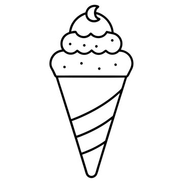 recommend clip art: icecream outline coloring book page line art illustration digital drawing