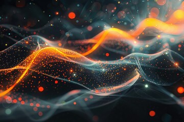 Abstract background digital wave black white monochrome diodes