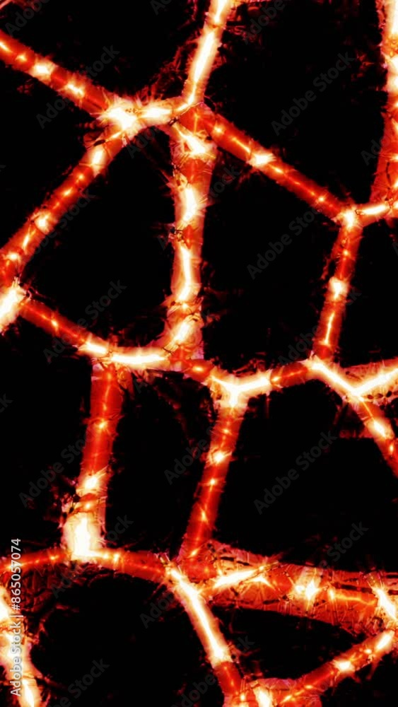 Poster abstract neural networks in motion. design. abstract biological neural networks on black background.