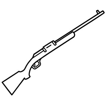 recommend clip art: rifle outline coloring book page line art illustration digital drawing