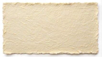 Delicate, natural, ivory-toned handmade washi paper texture featuring subtle fibers, gentle wrinkles, and organic deckle edges on a neutral background.