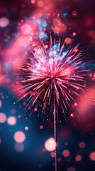 Obraz premium fireworks in the night sky HD 8K wallpaper Stock Photographic image