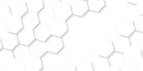 Abstract background with hexagons honeycomb technology texture. Hexagonal shape 3d structure light seamless geometric background. Surface polygon pattern with digital hexagon and futuristic business.