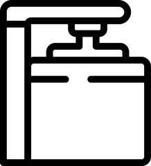 Car lifting equipment icon, garage lift outline icon for website design and mobile app development