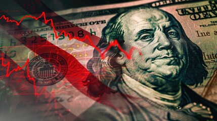 Fototapeta premium The Dollar and Financial Decline