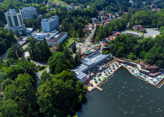 Bear lake from the Sovata resort - Romania seen from above
