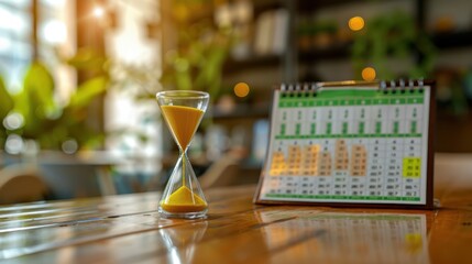 The hourglass and calendar