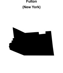 Fulton County (New York) blank outline map