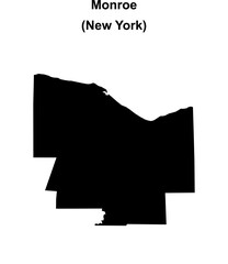 Monroe County (New York) blank outline map