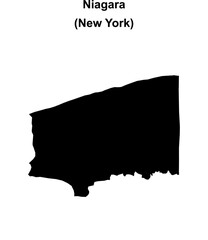 Niagara County (New York) blank outline map