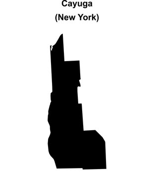 Cayuga County (New York) blank outline map