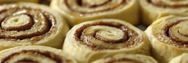 Fototapeta premium A swirl of avocado oil in a batch of cinnamon rolls adding a unique flavor to the sweet dough.