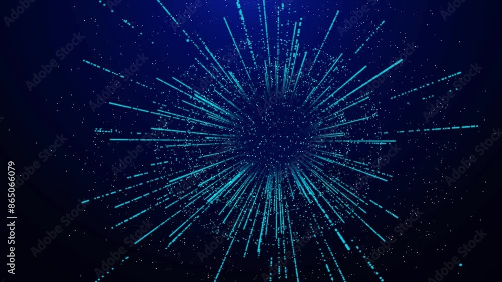 Aufkleber dots lines waves cyber space network. cyber information communication, ai big data science, innovati