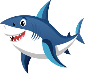 Shark Fish Vector  on a white background 