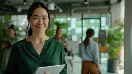 The woman with laptop
