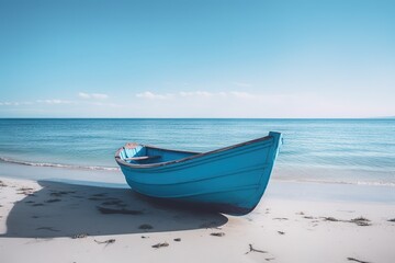 There are colorful boats setting out to sea, adding a vibrant and lively touch to the scene. The boats showcase various bright colors