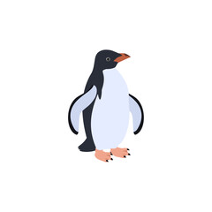 アデリーペンギン。フラットなベクターイラスト。
Adelie penguin. Flat vector illustration.