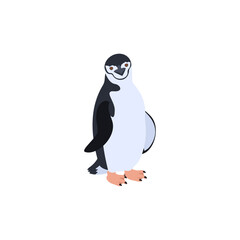 ヒゲペンギン。フラットなベクターイラスト。
Chinstrap penguin. Flat vector illustration.