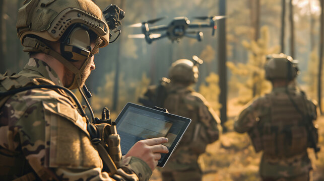 Innovative technological solutions in the military that enable analysis and coordination of the use of drones by soldiers in combat areas.